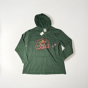 NWT Minnesota Wild Hoodie Men M Green NHL Pullover Hockey Sweatshirt